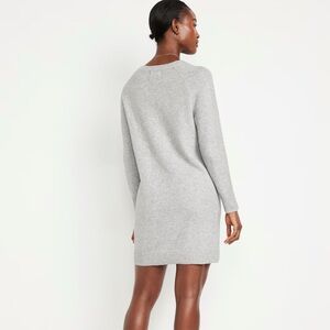 Old Navy Gray V-Neck Sweater Dress